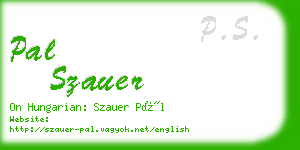 pal szauer business card